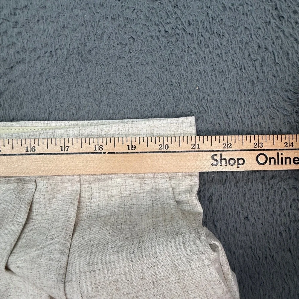 Orvis Dress Pants Mens 44 Beige Linen Blend Pleated Made in USA Trousers